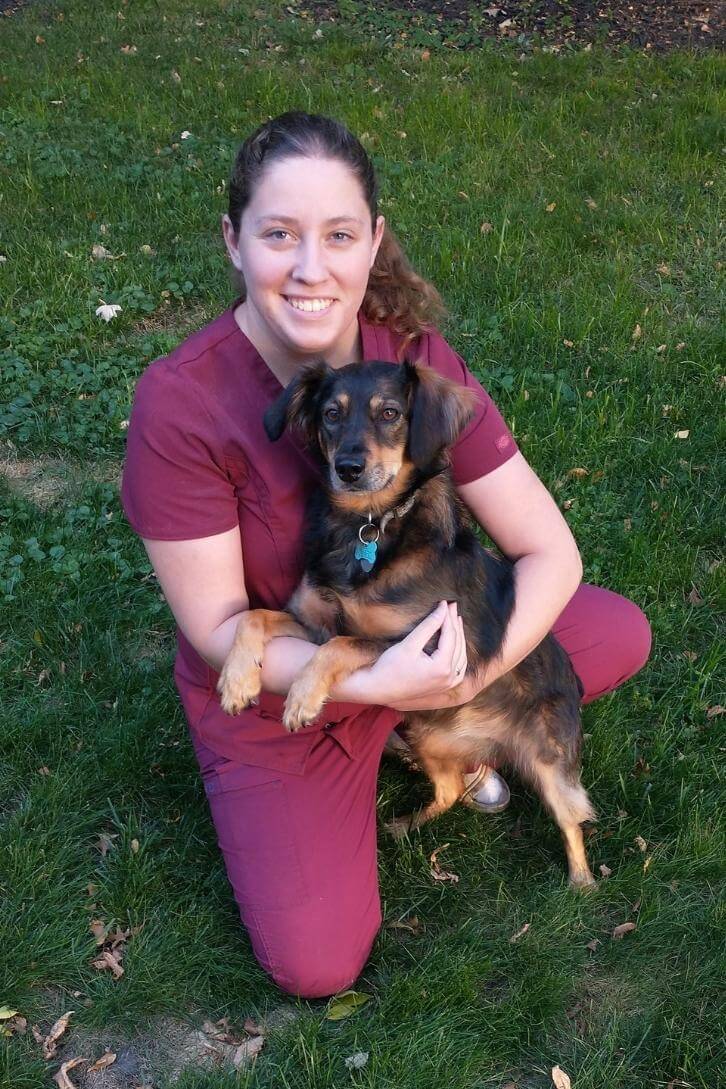 Veterinary Technician and her dog